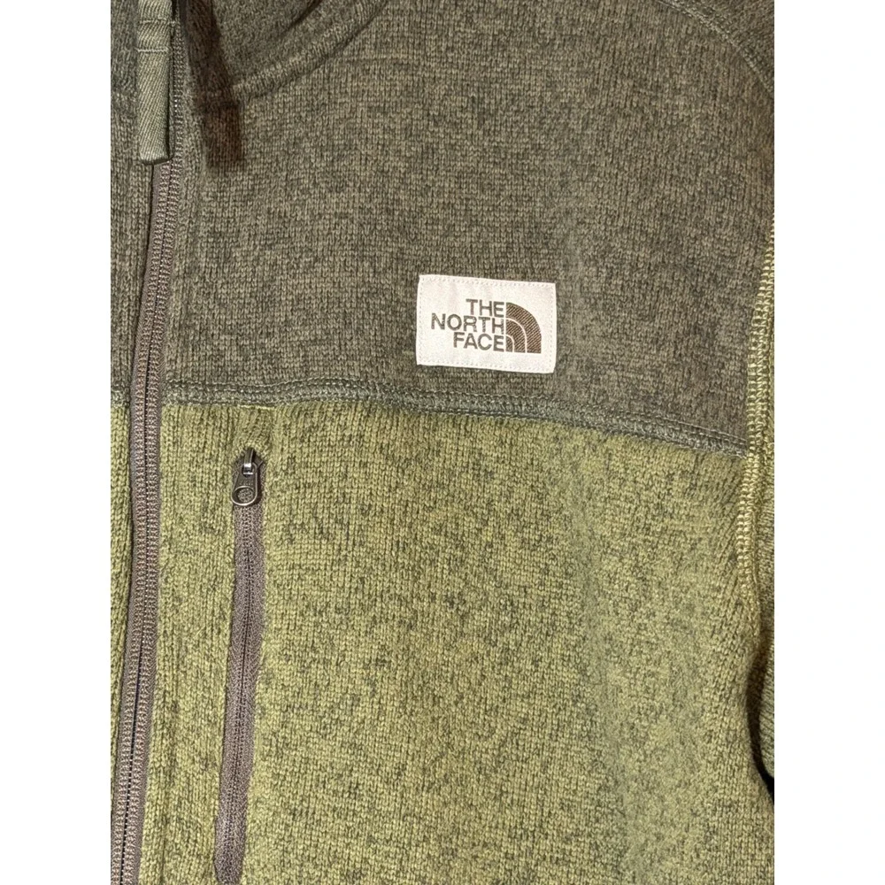 The North Face Gordon Lyons Full Zip Fleece Jacket Men's Large Olive FUGE Camps